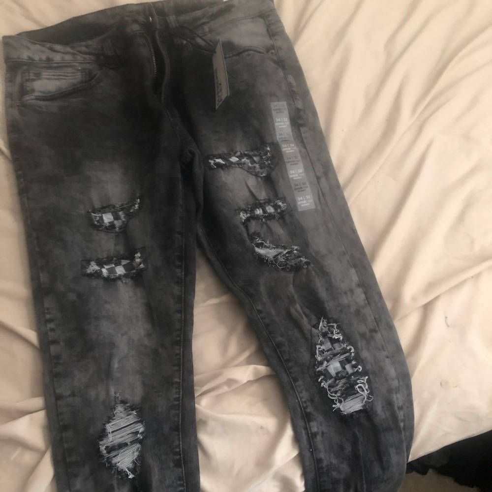 Men skinny ripped jeans
